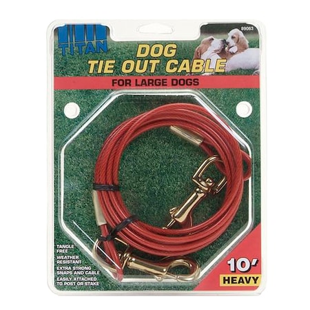 Coastal Pet Titan Tie Out Cable Red 30 FT 2459-30